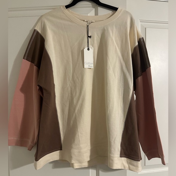 Bnwt Cotton Bleu Sweater size xl - Picture 1 of 3